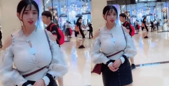 好精緻的包子臉！美女逛街走紅，被稱「微胖界的清流」，腰上的帶子成亮點  ：男朋友好福氣