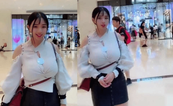 好精緻的包子臉！美女逛街走紅，被稱「微胖界的清流」，腰上的帶子成亮點  ：男朋友好福氣