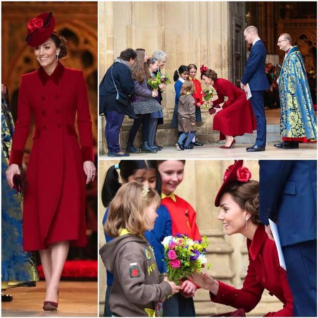 英王室大團聚!凱特梅根「一紅一綠」比女王醒目,未來王后「穿2年前舊衣」仍略勝一籌