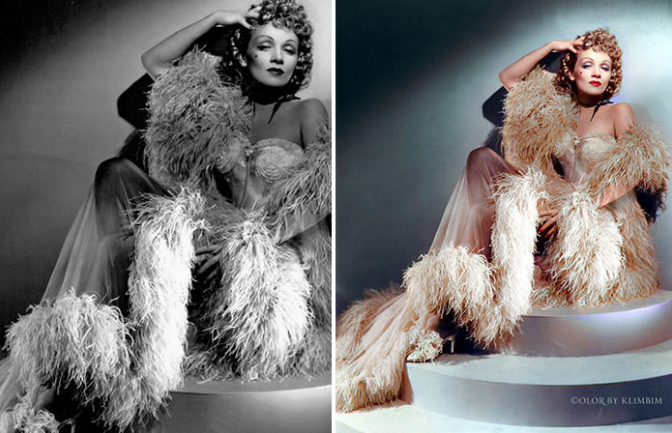 回到輝煌年代！藝術家把「好萊塢黃金年代明星」黑白照變彩色　奧黛麗赫本「對鏡頭露最迷人笑容」美翻