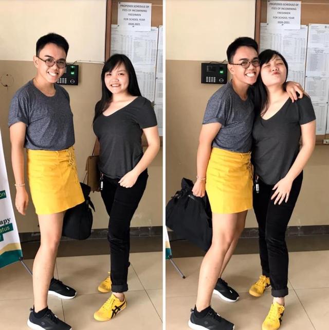 男子與妹妹「公廁裡互換下裝」！穿短裙開心自拍引爆網路　得知背後原因全網爆讚：世紀好哥哥