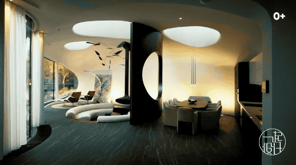 整棟別墅「沒有一面牆是直的」如詩如畫　室內裝潢前衛「頂上超大花園」與自然融為一體