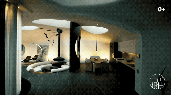 整棟別墅「沒有一面牆是直的」如詩如畫　室內裝潢前衛「頂上超大花園」與自然融為一體