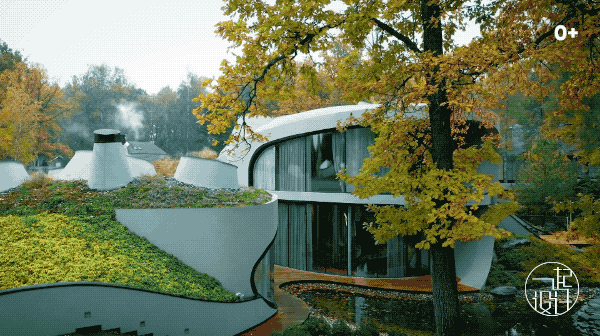 整棟別墅「沒有一面牆是直的」如詩如畫　室內裝潢前衛「頂上超大花園」與自然融為一體