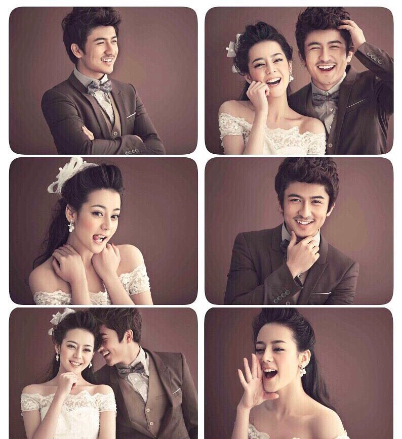 迪麗熱巴「出道前婚紗寫真」曝光：濃妝艷抹「造型浮誇」影樓風滿滿，依舊難掩天生麗質