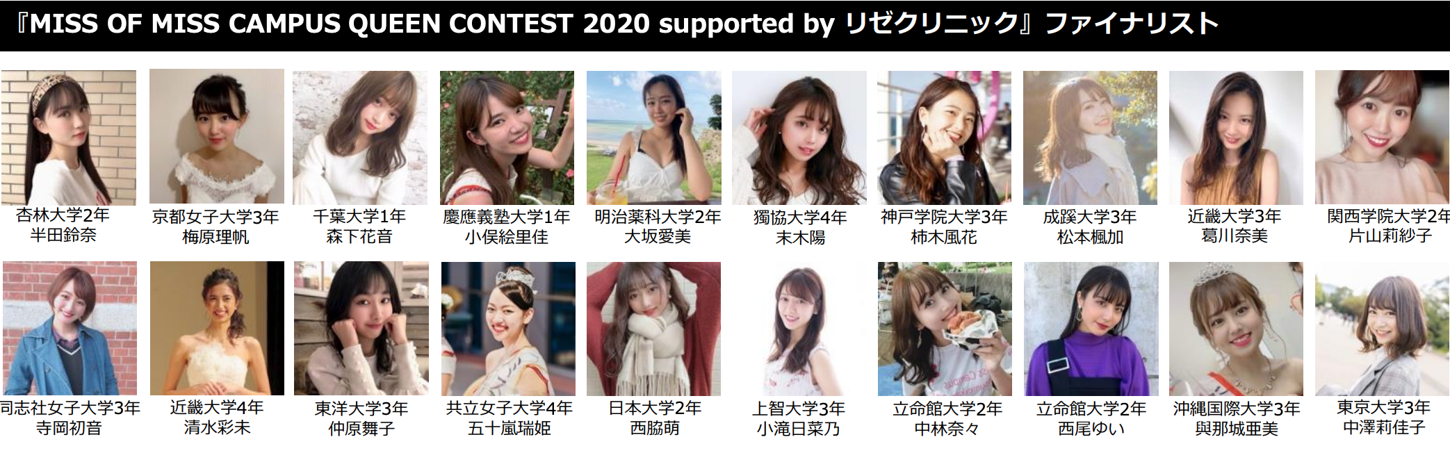 2020「日本最美女大生」冠軍出爐！典禮上露燦笑領獎　網一比對「網路上精緻美照」看呆：本人差好多