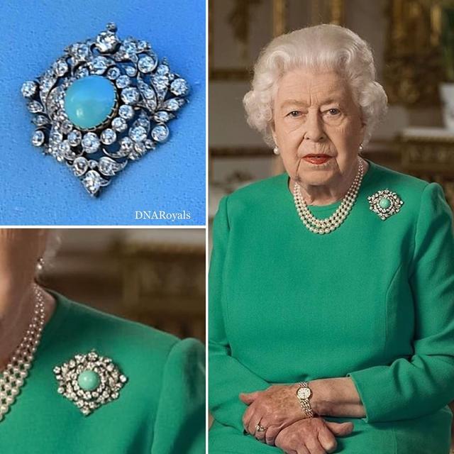 真定海神針！93歲英女王「一襲綠裙電視演講」純正英腔溫暖有力，所選配飾暗含深意