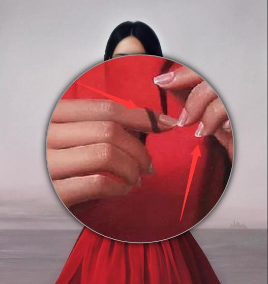 驚為天人！他畫了一個長髮美人賣出1000萬，放大10倍後「看細節」 網友：根本不像畫