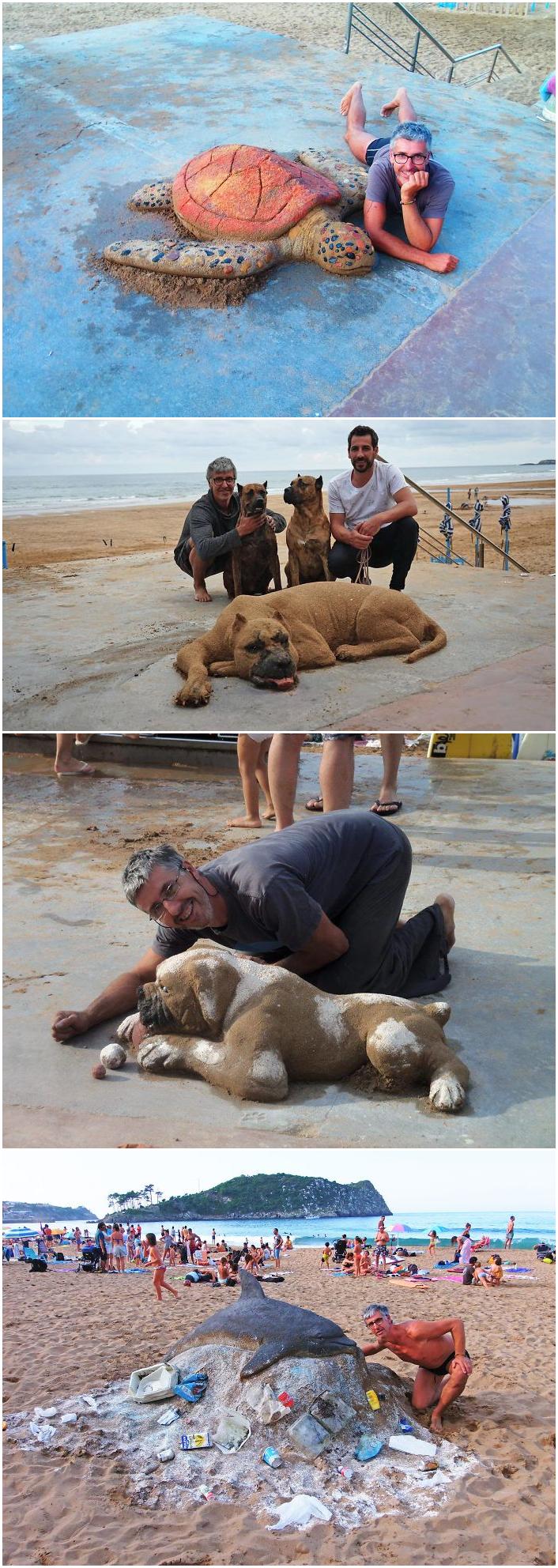乖乖趴著超淡定!沙灘上「出現巨大水牛」遊客嚇傻 再走近一看「民眾嗨翻搶合照」爆紅全網:太珍貴了