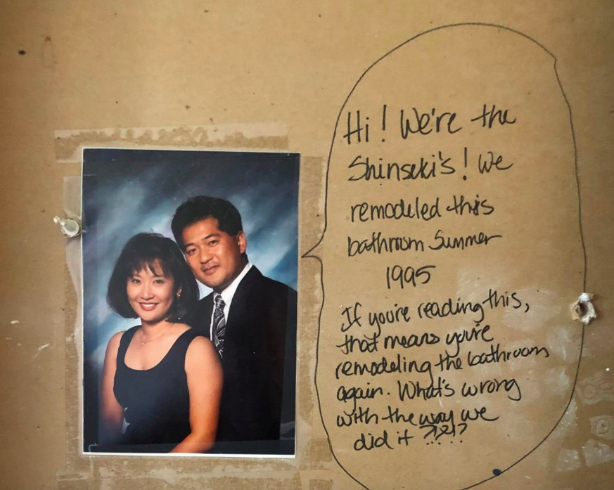 裝修新婚房發現「23年前屋主爆笑訊息」！超逗趣留言「往下看還有更狂的」網笑歪：幽默感滿點