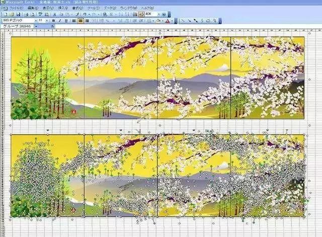 用Excel畫畫19年！老爺爺買不起昂貴軟體「改用表格作畫」連斬3屆冠軍 「超精湛作品」美到被藝術館收藏
