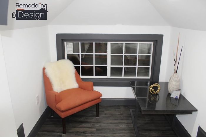 100分老公❤️建築師爸爸「改造破舊閣樓」送媽媽當禮物　變身「絕美質感衣帽間」化妝桌也超狂！