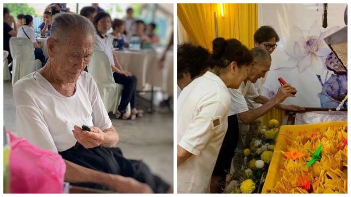 為看清楚愛妻！94歲外公「自備手電筒」靈柩旁深情凝望　捨不得送走「努力記住她的模樣」下輩子再見