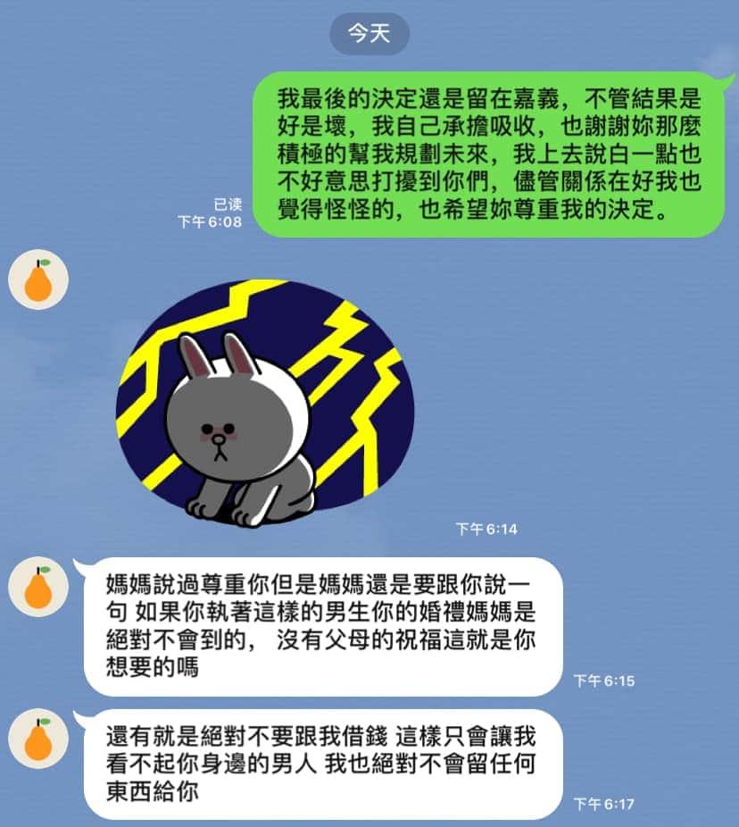 長年不聞不問！女兒要結婚「媽看不起工人男友」：不會祝福　她淚「過去一直幫妳護航」卻還是失望