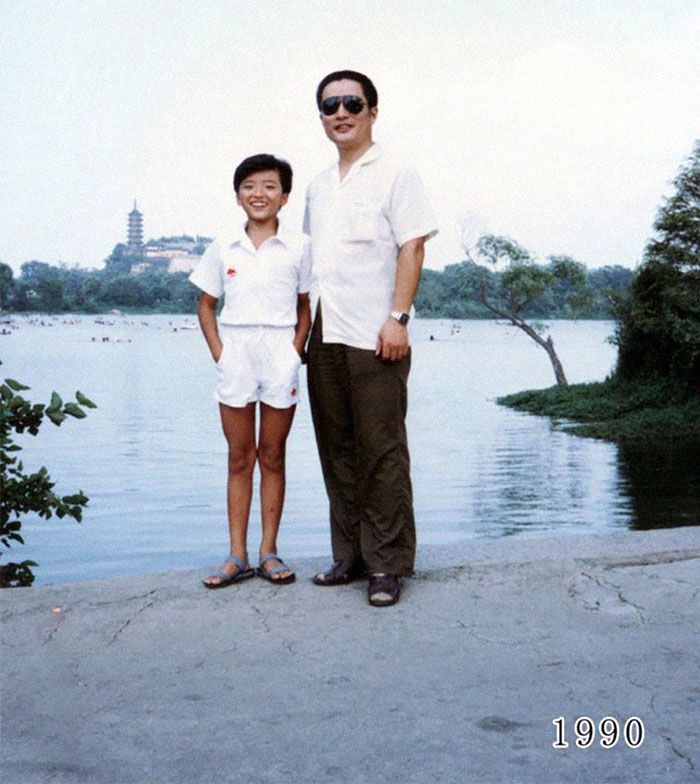 爸爸的溫柔！老爸帶女兒「連續40年同地點合影」　記錄成長點滴「從年輕到成家」最後畫面溫馨動人