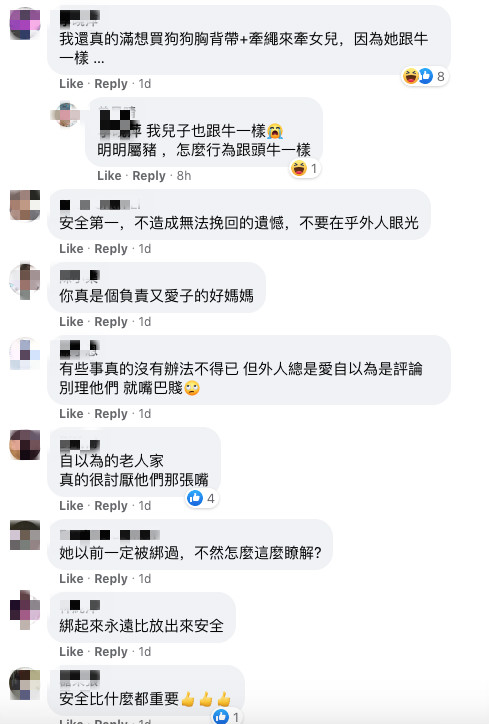 給兒子用防走失牽繩！阿婆路過見狀「被鍊住揪可憐欸」　媽媽曝「我也很無奈啊」：難道要放任小孩？