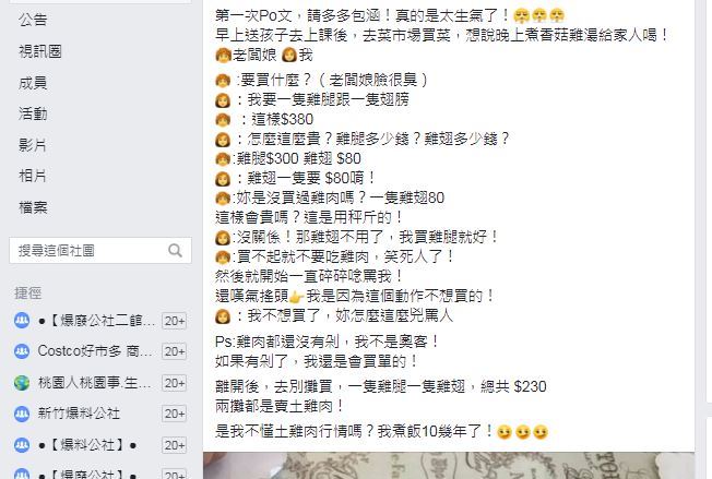 1隻雞腿300元！猶豫不想買「被老闆娘酸」：買不起不要吃　受氣「改去別攤買」價格差超多