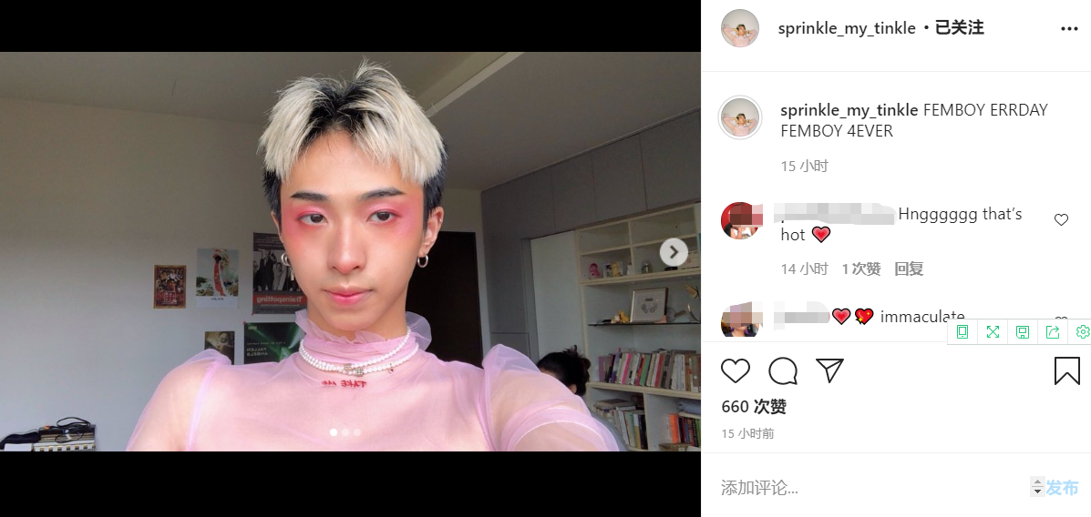 伊能靜哈林兒再曬女裝照！18歲哈利PO文「稱永遠都是女生日」　穿粉紗裙+少女妝容「狂凹造型」超自信