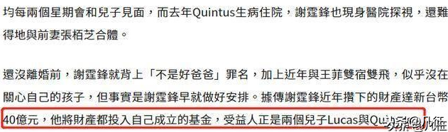 謝霆鋒被曝「40億身家全分給兩兒子」！自住豪宅略顯簡陋　與張柏芝一樣「今年副業虧損嚴重」