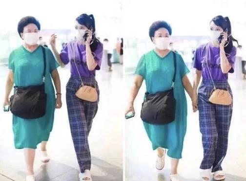 看不出來大10歲！53歲伊能靜「牽手婆婆走機場」比老公還年輕　減齡搭配「髮型更加分」：遠看似少女