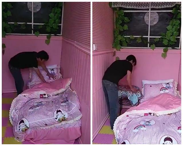 不捨妹妹睡雜物堆！哥哥心疼「徒手改造1.8坪臥室」　破舊蝸居「變身溫馨公主房」細節好貼心