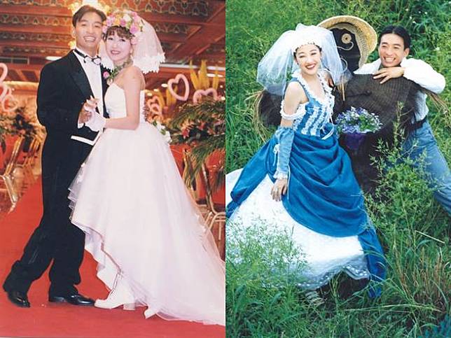 當年結婚上頭條！余皓然曬「25年前轟動全國婚禮照」　未婚懷孕「王中平一句話讓她跟定」3個月就閃婚
