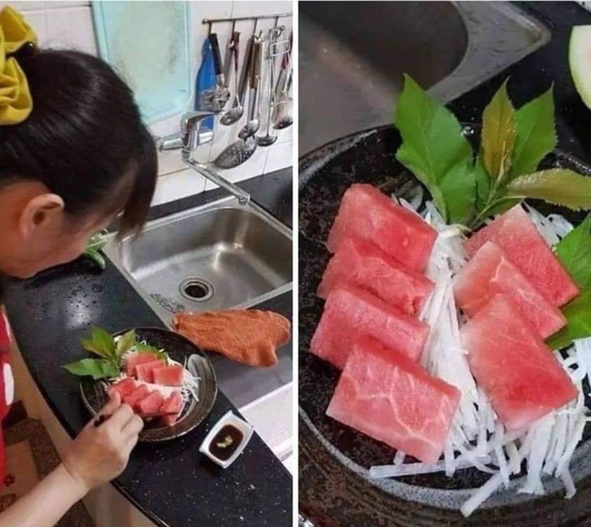女兒想吃生魚片！媽媽出招端出「新鮮類生魚片」配哇沙米　超狂類薯條「狂吃也不怕罪惡」網讚翻