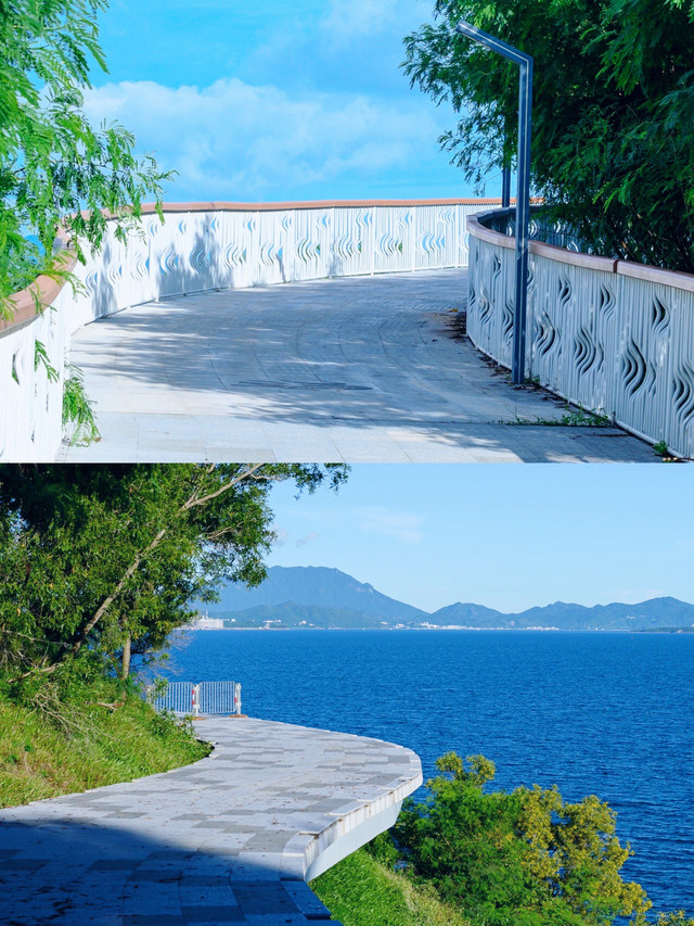 海天一色的絕景!蜿蜒道路旁「湛藍大海陪伴」像進到動畫 步行「白色棧道吹海風」散發純淨之美❤️
