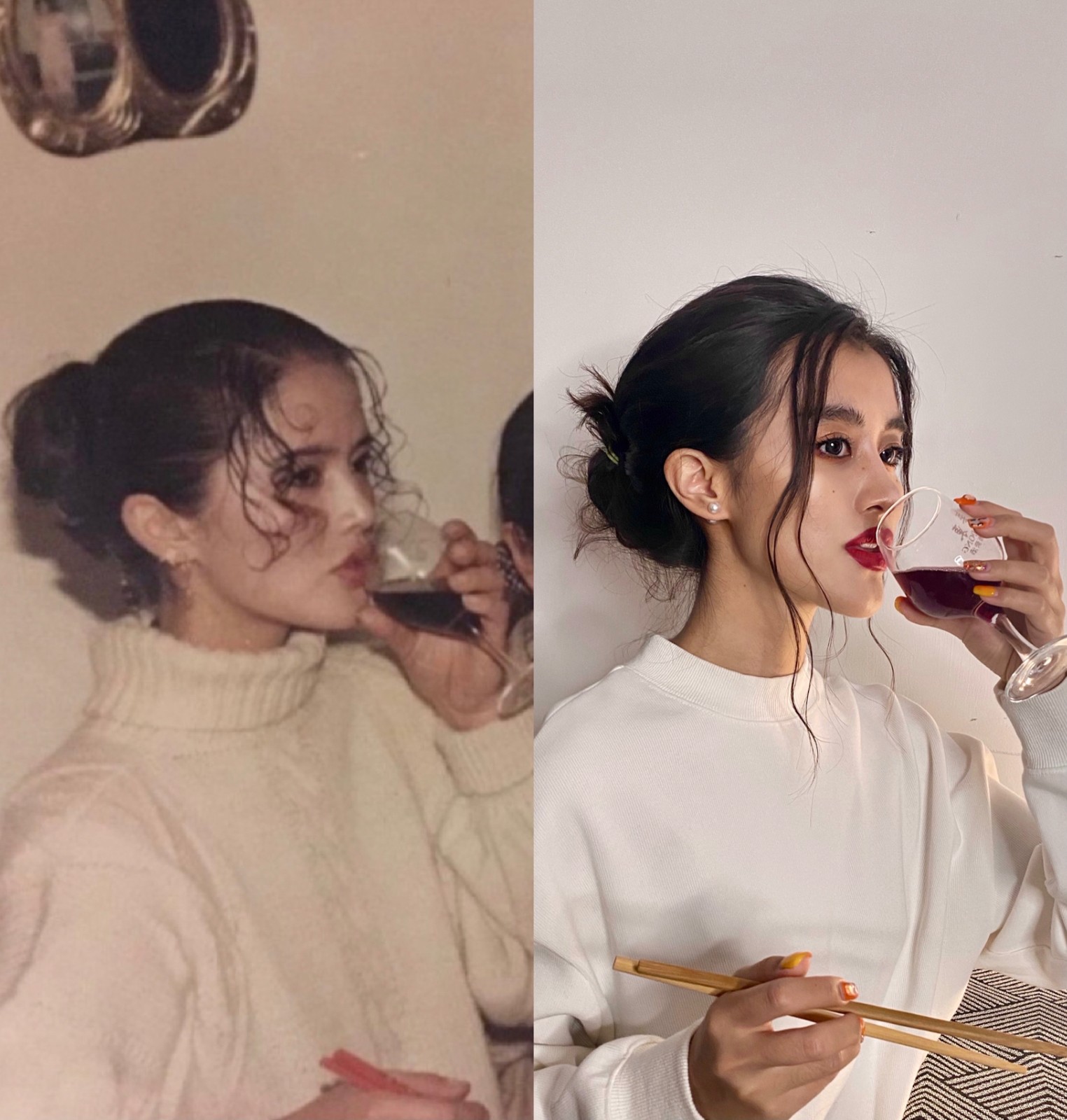 港星等級的女神！女兒完美復刻「媽媽年輕時驚人美貌」　母女一起合拍「跨越20年的相逢」超催淚❤️