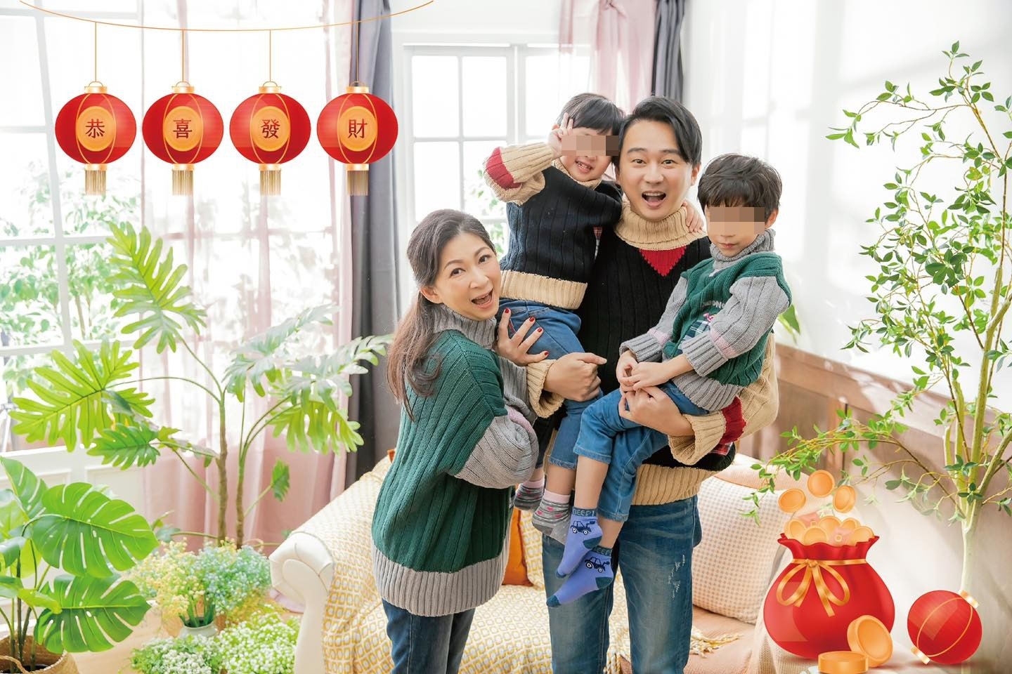 感謝老天厚愛！女星「取卵剩三顆」46歲一次中兩個　結婚8年「甜拍全家福」龍鳳胎長大了