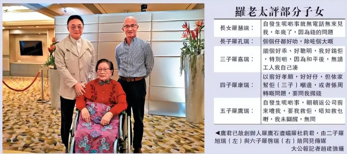 丈夫留給她600億！3女6兒「都是有錢人」卻對簿公堂　　今103歲「長壽卻不快樂」