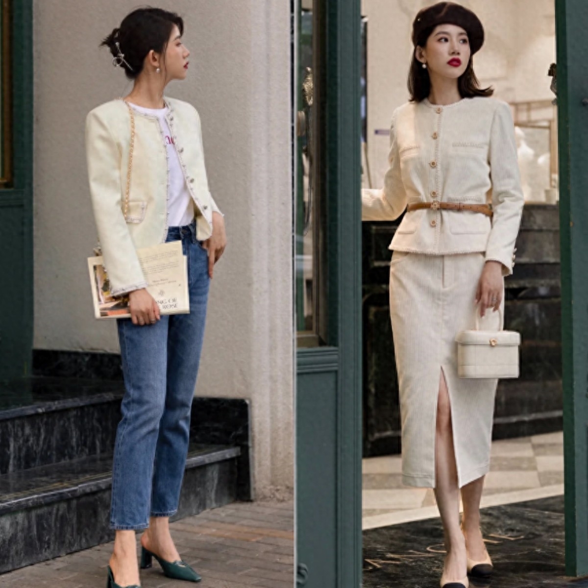 女人40歲後！秋冬外套最好「穿短不穿長」　這「3款短外套」搭配裙子、褲子都好看