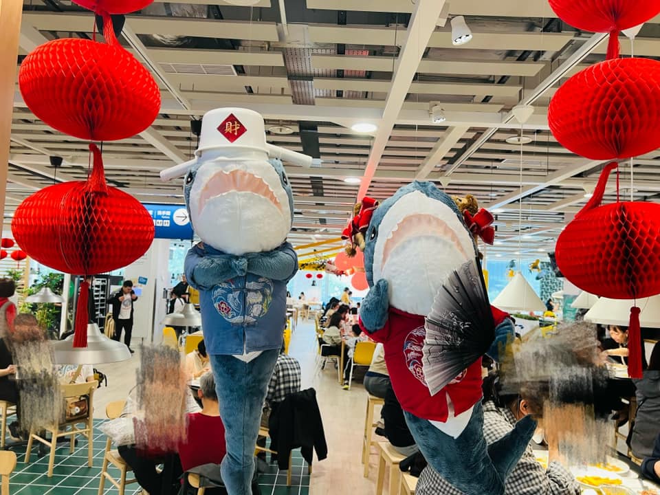 飛龍在天！他逛IKEA抬頭「驚見金黃色巨龍」超應景　靠近仔細一看笑翻「這員工該加薪啦」