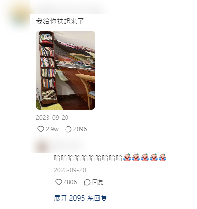 這要怎麼救？家中書櫃「承受不了重量」整個往右倒　他笑喊「知識就是力量」曝搞笑後續