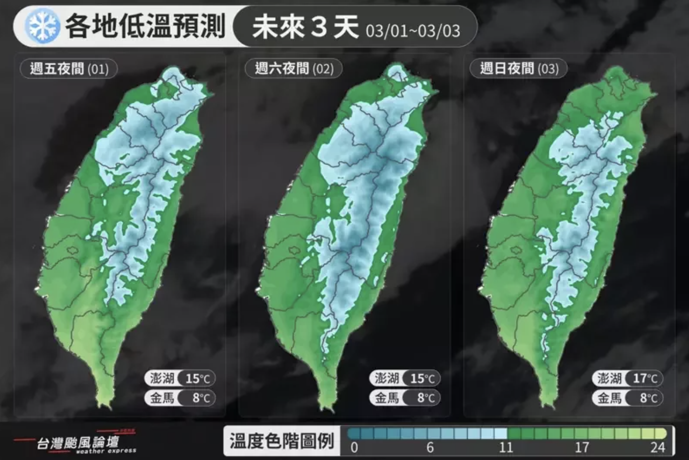 冷氣團加大雨！最低溫8.5度「北北基發布大雨特報」　明日回暖「未來一週過四季」：這天再變冷