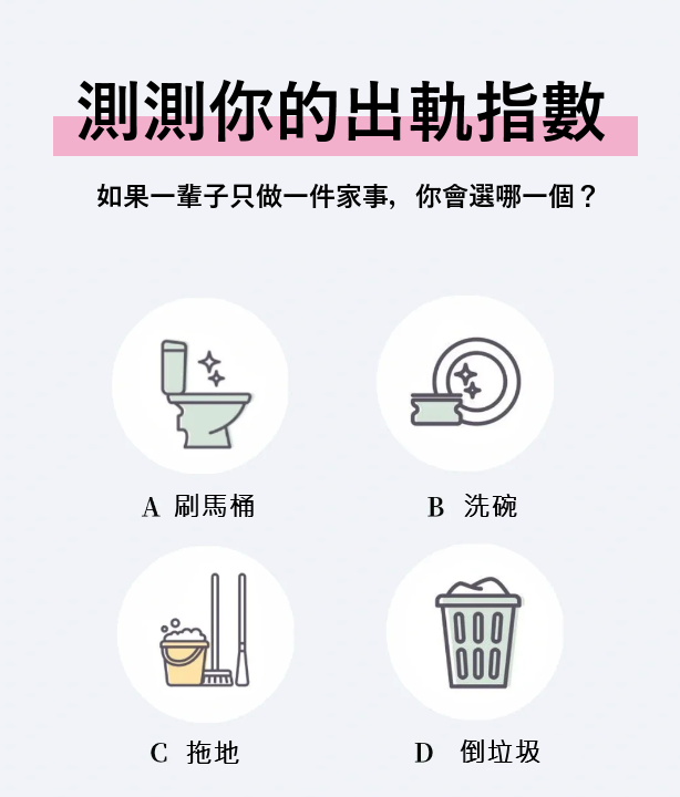 你能忍住誘惑嗎？家事心理測驗「秒測出你的出軌指數」　愛倒垃圾的人「一看分析秒尖叫」