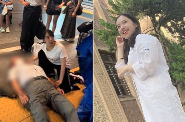 民眾車站倒地不醒！正妹熱血救人「身份曝光」竟是大名鼎鼎的她