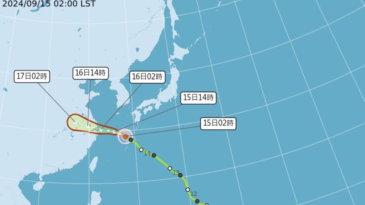 貝碧佳轉中度颱風！逼近台灣「最新路徑曝光」　中秋烤肉「小心雨勢來襲」專家曝下周天氣