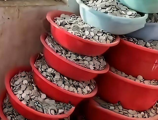 女子擺攤做生意「沒時間存零錢」！「總重竟超過四噸」金額曝光：這錢山能把房子壓塌
