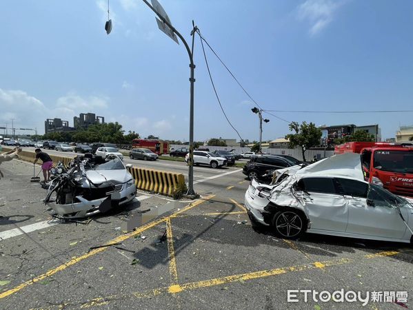 驚悚瞬間！台中聯結車煞車失靈 連環撞毀21輛汽機車 現場如戰場