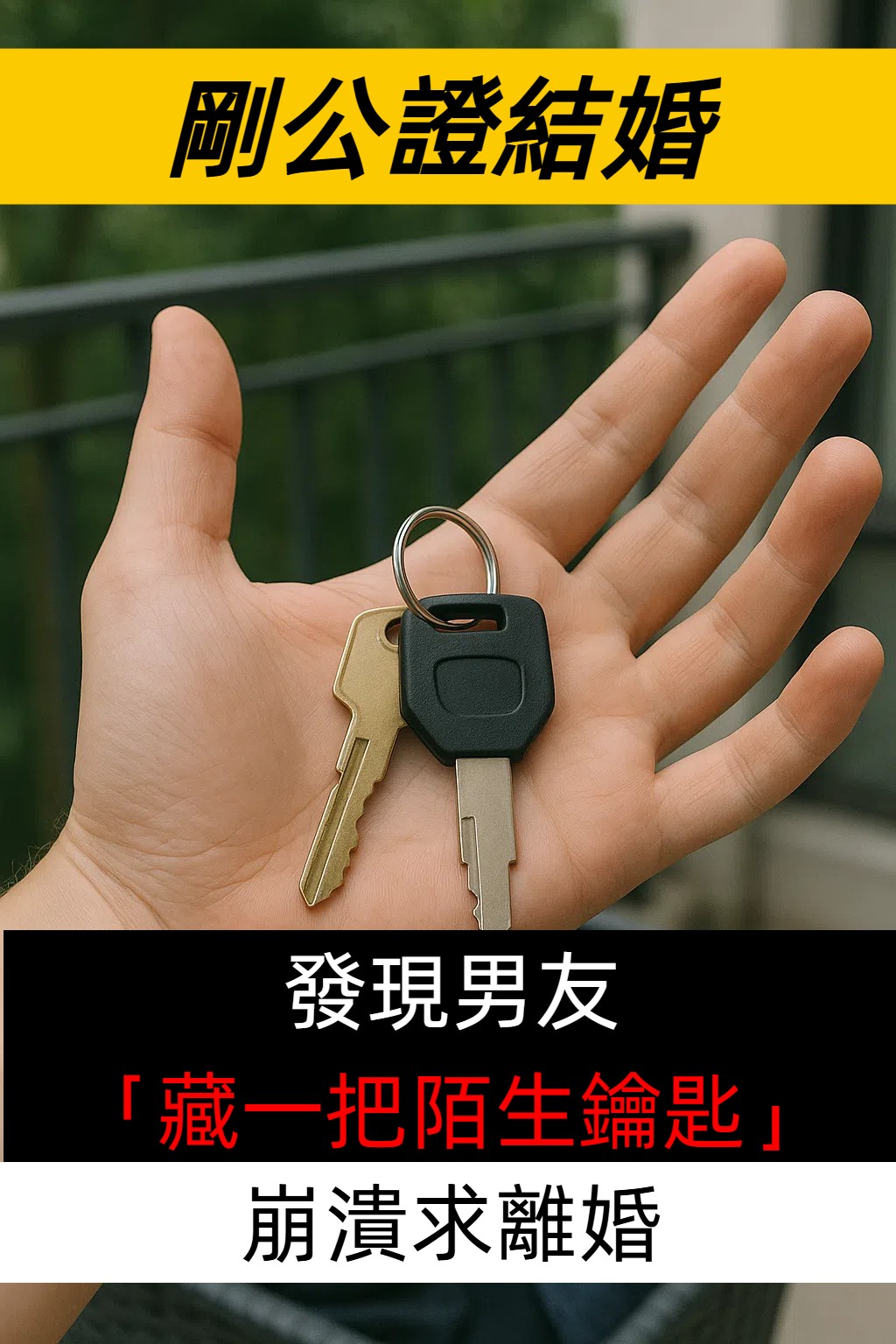 公證後驚見男友「神秘鑰匙」！真相讓她心碎：原來他在「包養初戀」...