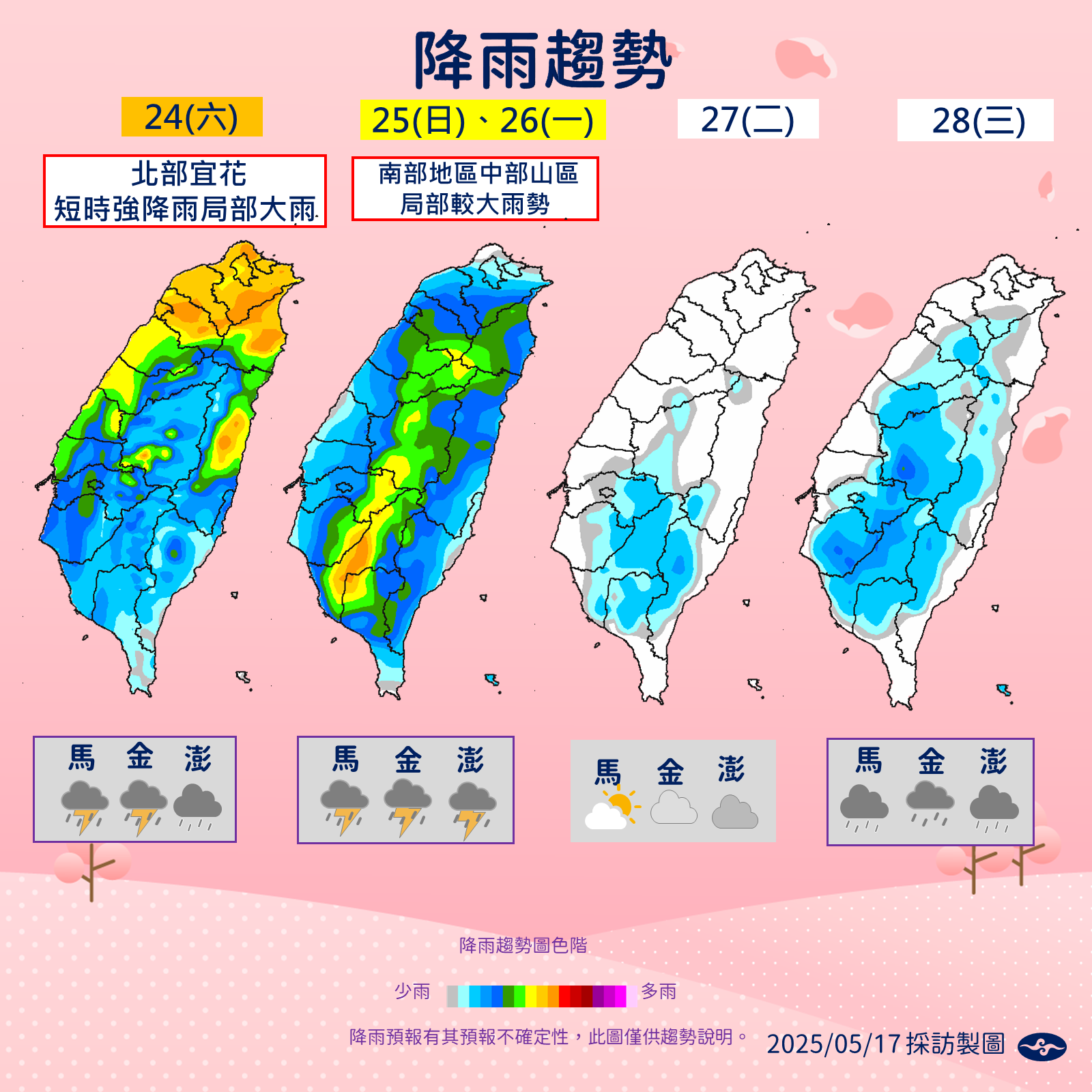 炎夏轉暴雨！2波梅雨鋒面接力襲台 端午連假天氣劇變警報