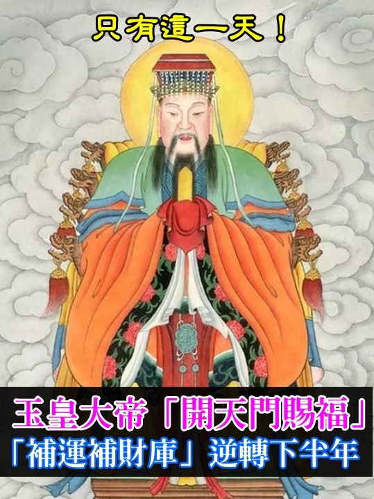 一年一次！玉皇大帝出巡「在這天」　到廟裡「補運、補財庫」效果強：逆轉下半年