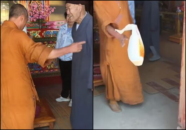 老夫妻扛米「爬山供佛」！僧人「整袋丟出大殿」怒嗆：一袋米也想許願？　寺廟緊急發聲了