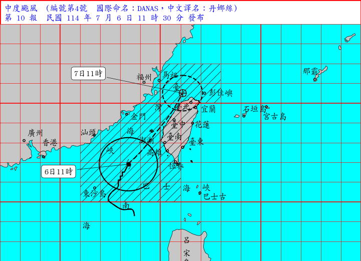 最新／丹娜絲升中颱！最強風雨「恐掃這4地」：路線百年罕見
