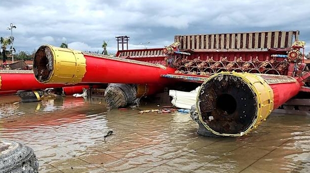 南鯤鯓牌樓倒塌「早就預言」？年初「國運籤曝光」網驚呆：替台灣擋下...