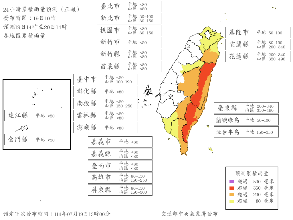 薇帕恐升級中颱！氣象署公開「4縣市達停班課標準」　最新風雨預測出爐