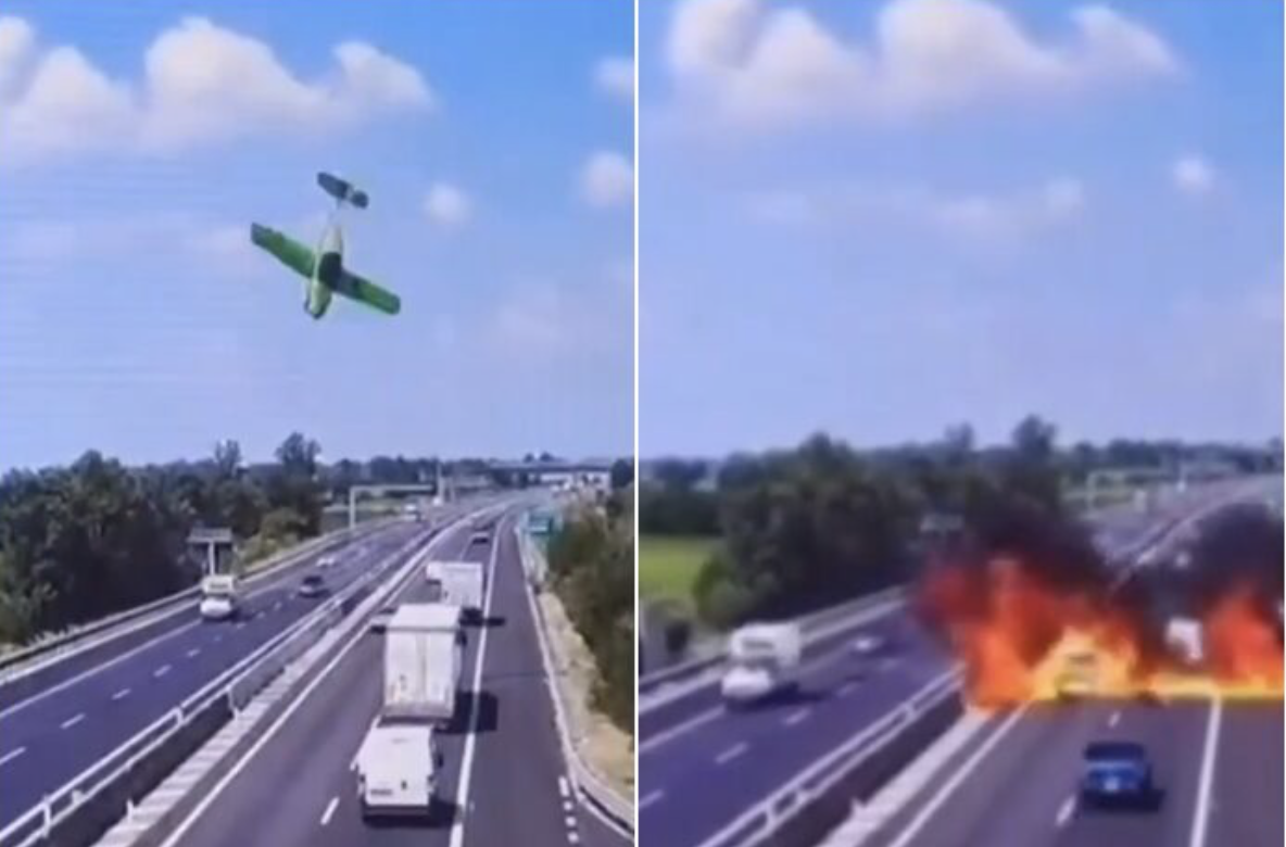 直擊飛機「機鼻朝下」墜毀！炸出巨大火球「死傷人數曝光」