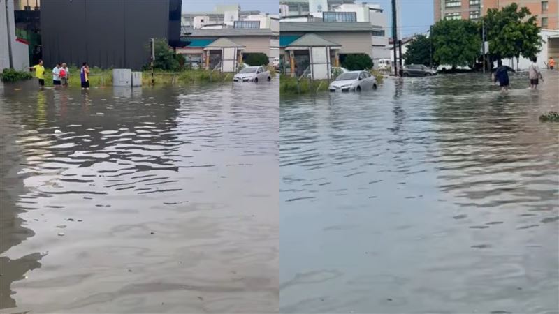 快訊／豪雨狂轟淹水！4縣市明天「達停班停課標準」　24小時估降400毫米