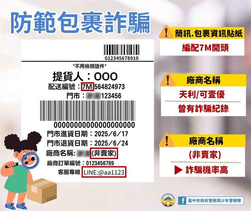 超商取貨落詐騙陷阱！警察呼籲「包裹上出現5字樣」絕對別簽收